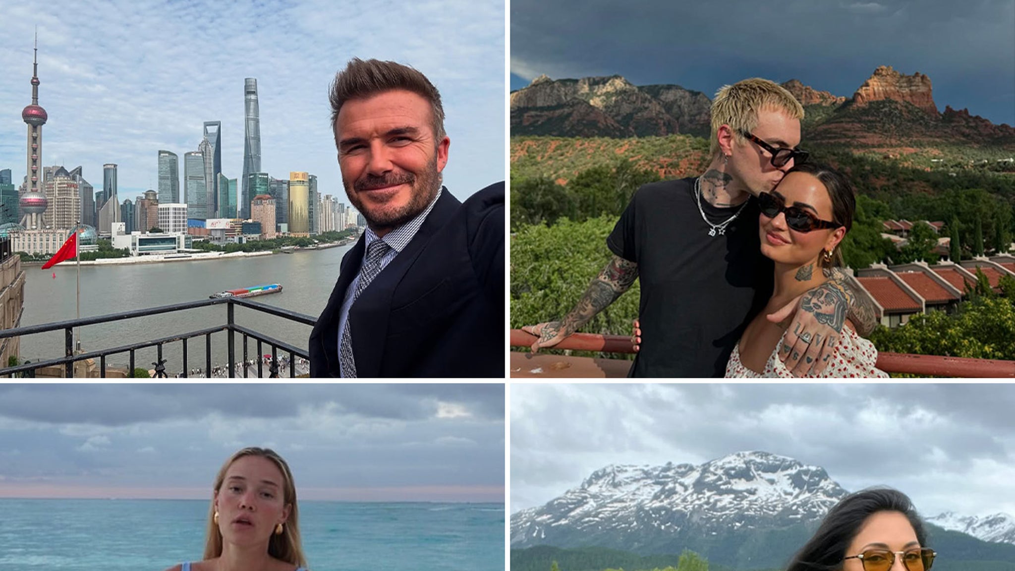 David Beckham to Demi Lovato, Stars Turning Up the Heat During June Gloom