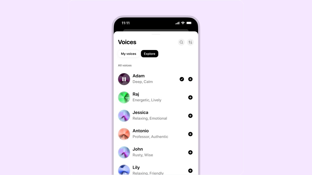 ElevenLabs voice app ElevenLabs releases a stand-alone voice-generation app