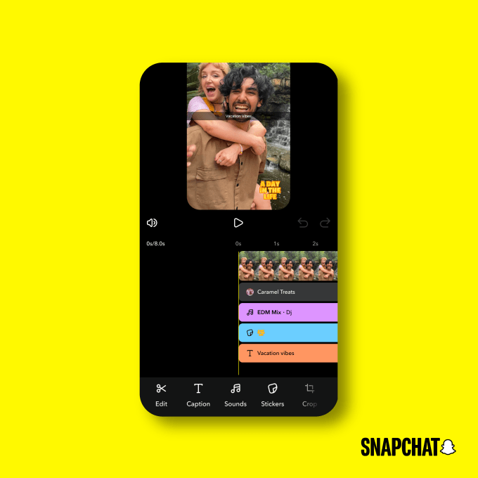Snapchat adds new features for creators, including an easier way to edit videos Timeline Editor Yellow Snapchat adds new features for creators, including an easier way to edit videos