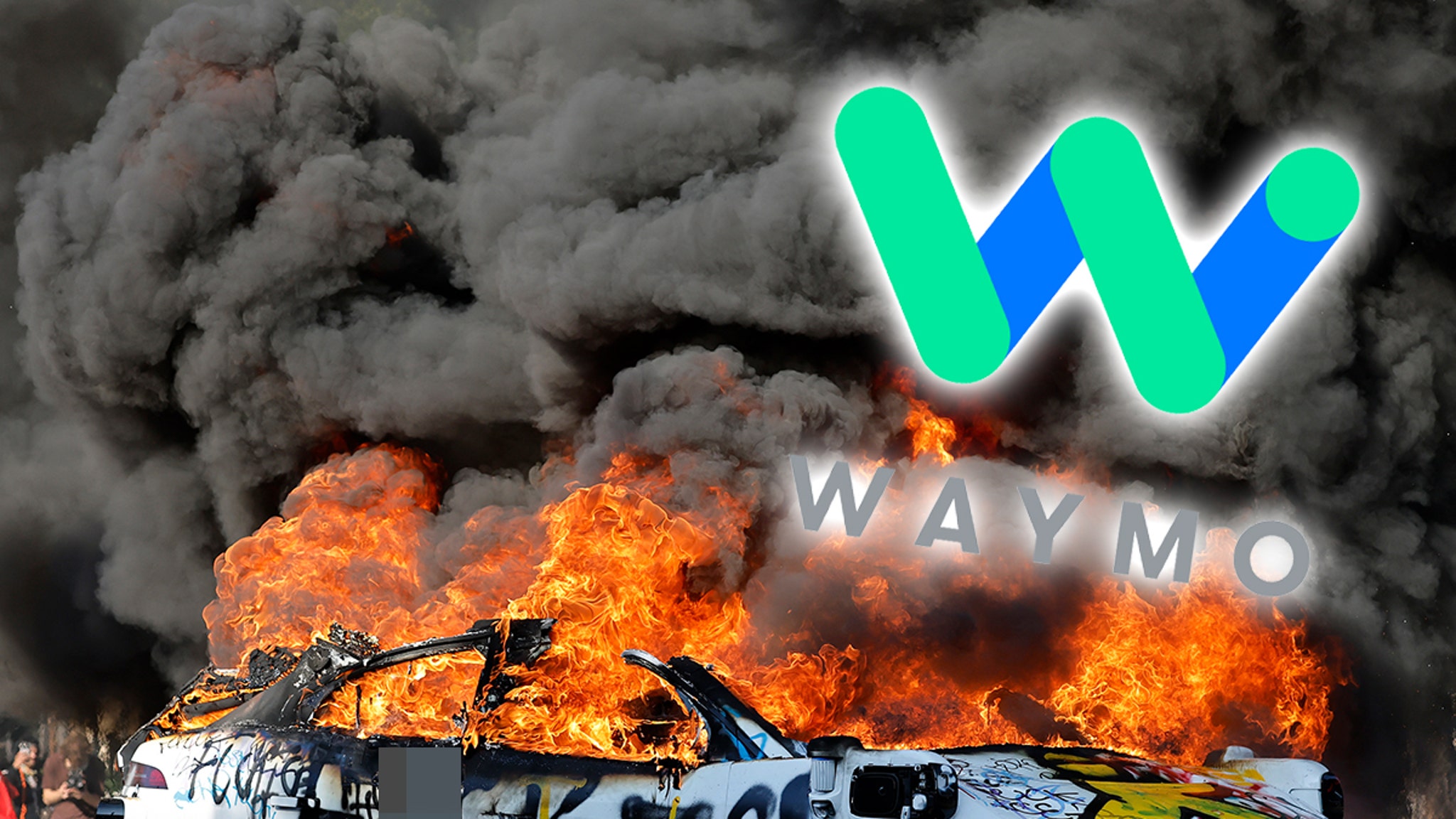 Waymo Yanks Vehicles From Downtown L.A. After They're Set on Fire in Protests