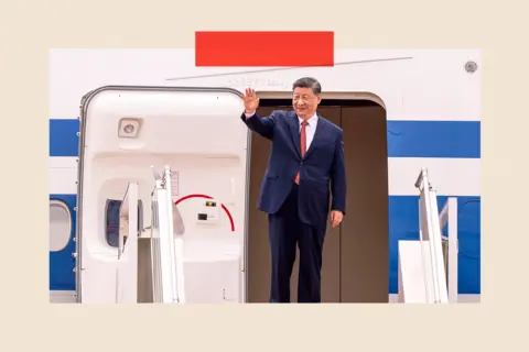 Xi's real test is not Trump's trade war Getty Images China's President Xi Jinping waving upon his departure at Phnom Penh International Airport