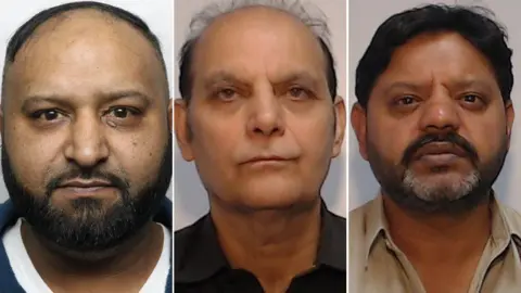 Rochdale gang guilty of raping and abusing girls for five years GMP Mugshot of Mohammed Shahzad, Mustaq Ahmed and Kasir Bashir