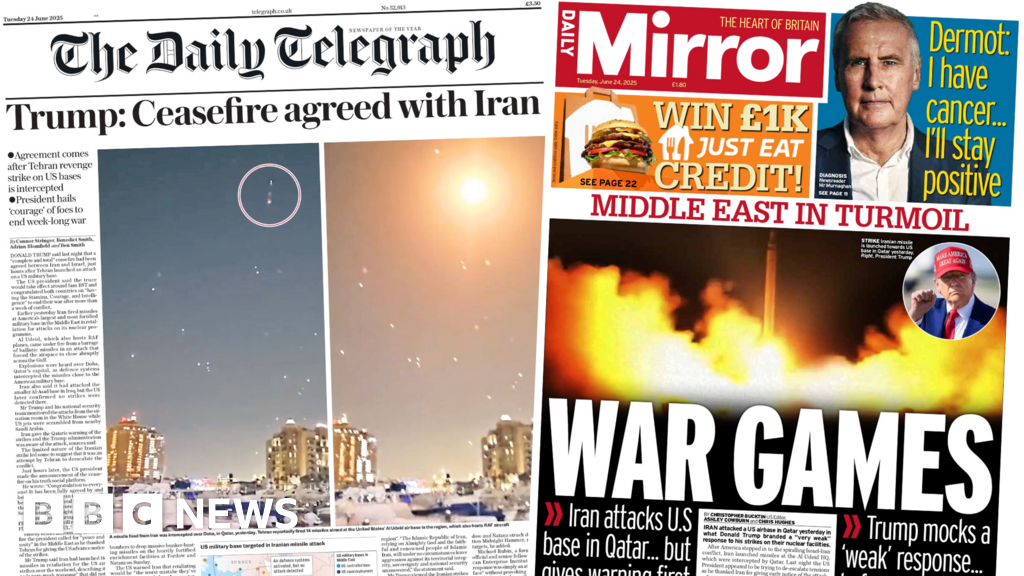 c5f63000 508a 11f0 a466 d54f65b60deb 'Ceasefire agreed with Iran' and 'war games'