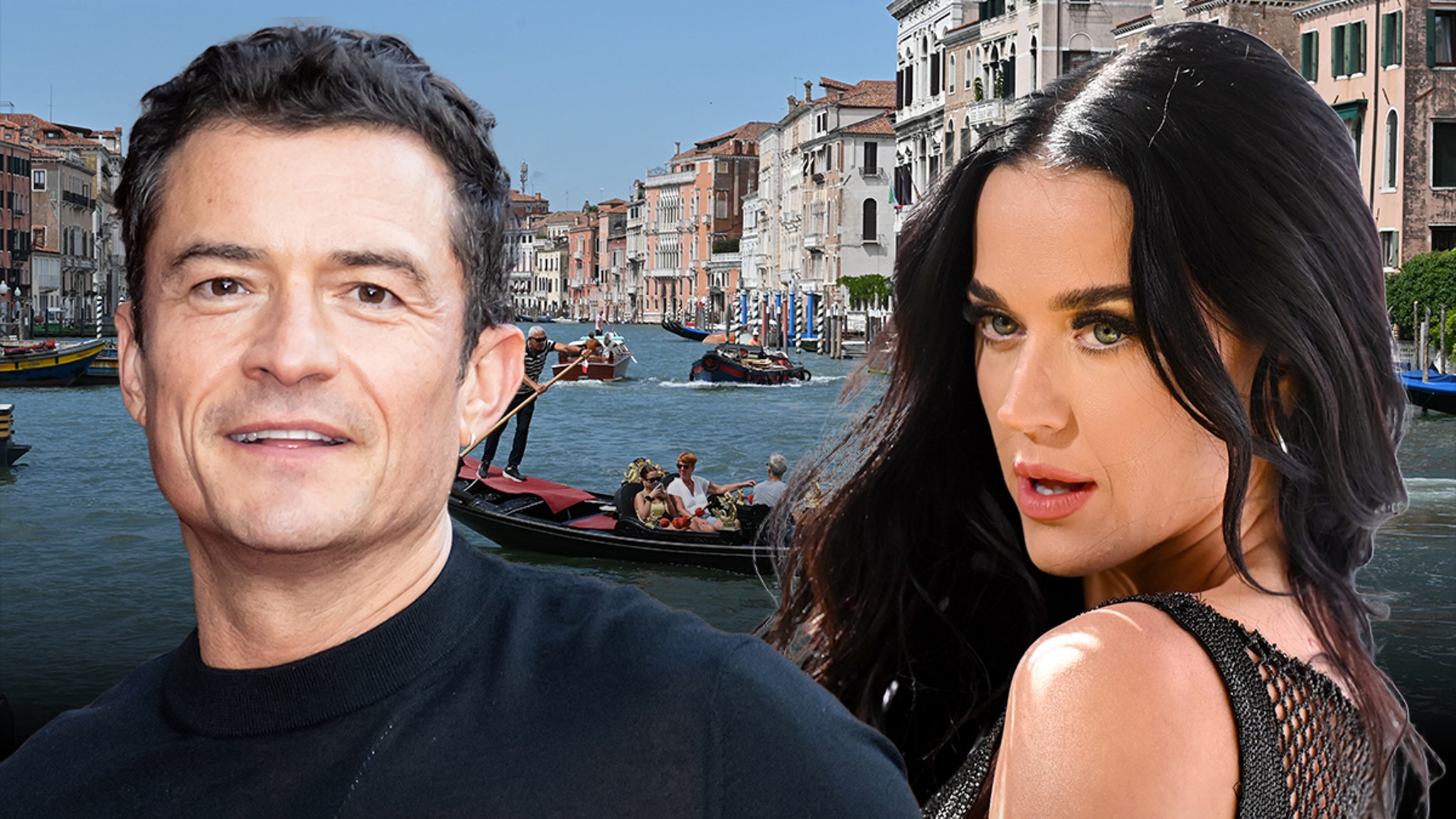 Orlando Bloom Appears to Cozy Up With Mystery Woman in Venice Water Taxi