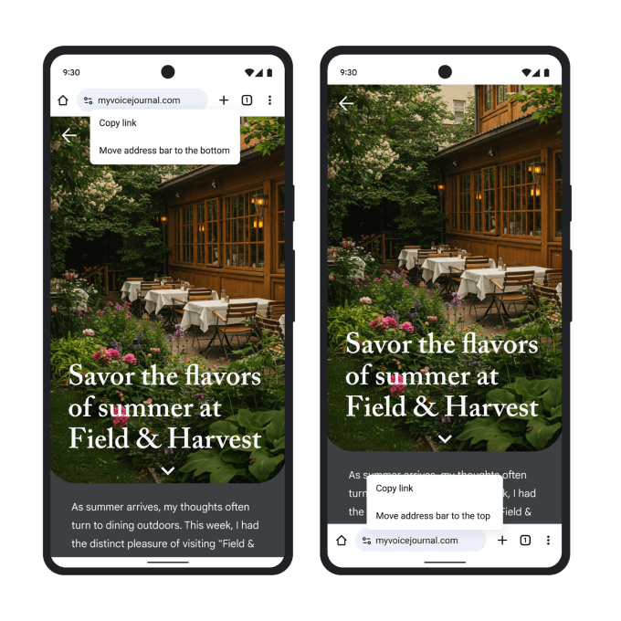 Chrome for Android now lets you move the address bar to the bottom, too chrome address bar Chrome for Android now lets you move the address bar to the bottom, too