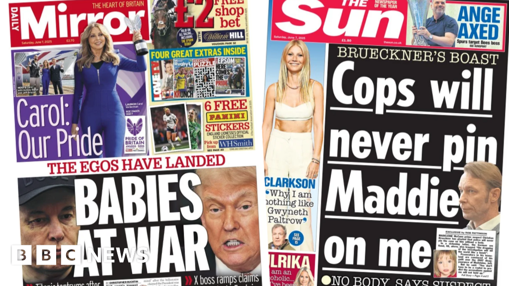d38deea0 4334 11f0 835b 310c7b938e84 The papers: 'Trump and Musk