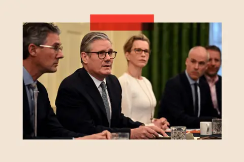 After Trump tariffs, Sir Keir Starmer is to slow down and go faster PA Media Prime Minister Sir Keir Starmer chairs a roundtable with business leaders
