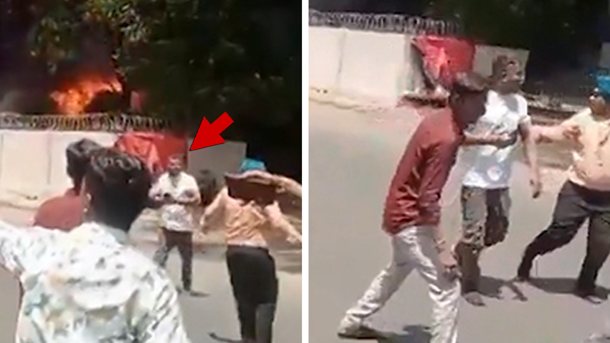 Indian Jet Crash's Sole Survivor Seen on Phone Walking Away From Wreck, New Video
