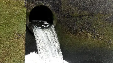 Failing water sector needs stronger regulation, review says Getty Water flows out of a pipe. The pipe is a circle in a concrete wall, which is coloured brown and green.