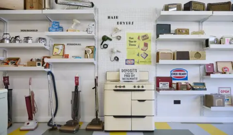 Open-air attraction in County Durham wins Museum of the Year David Levene The interior of an electrical shop at Beamish museum, showing products such as hoovers, radios, cookers and hair dryers on sale