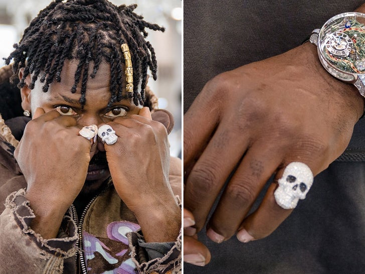 Antonio Brown Jewelry Purchase -- Skull & Earrings