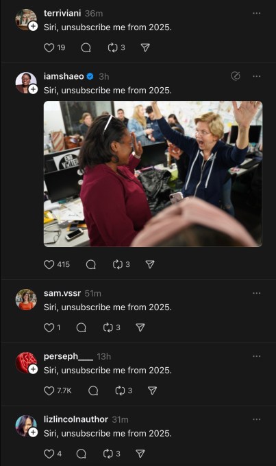A glitch is turning Threads into a literal echo chamber A screenshot of a Threads feed where every user is saying