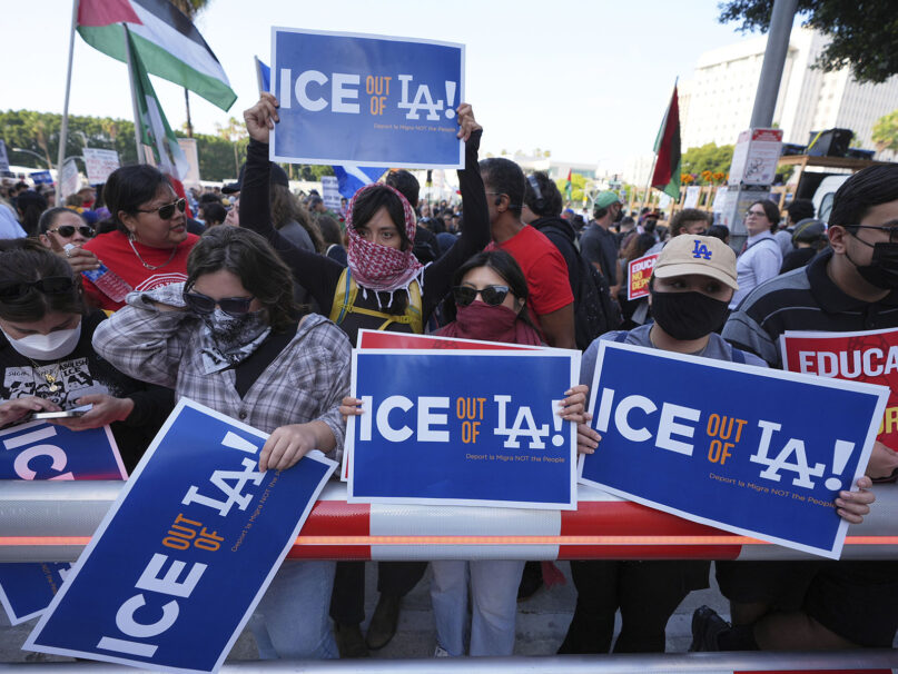 In LA, faith leaders protest to stand up for the detained and keep the peace webRNS ICE LA1 In LA, faith leaders protest to stand up for the detained and keep the peace