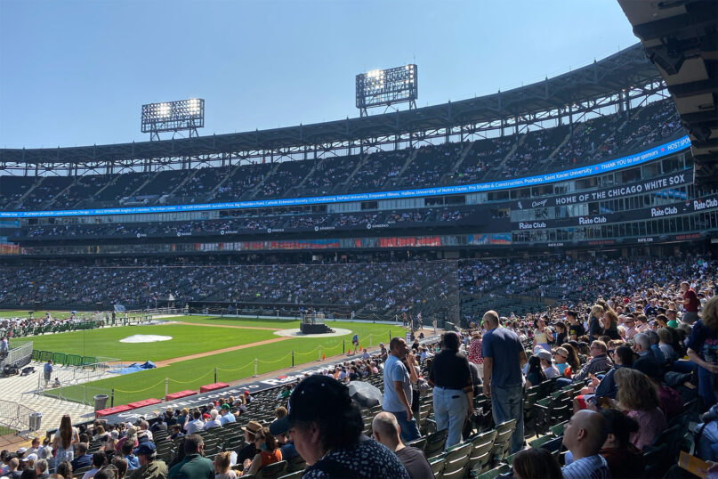 At Sox' stadium Mass, Chicago celebrates Pope Leo XIV, its native son webRNS Leo Chicago Sox Mass4 At Sox' stadium Mass, Chicago celebrates Pope Leo XIV, its native son