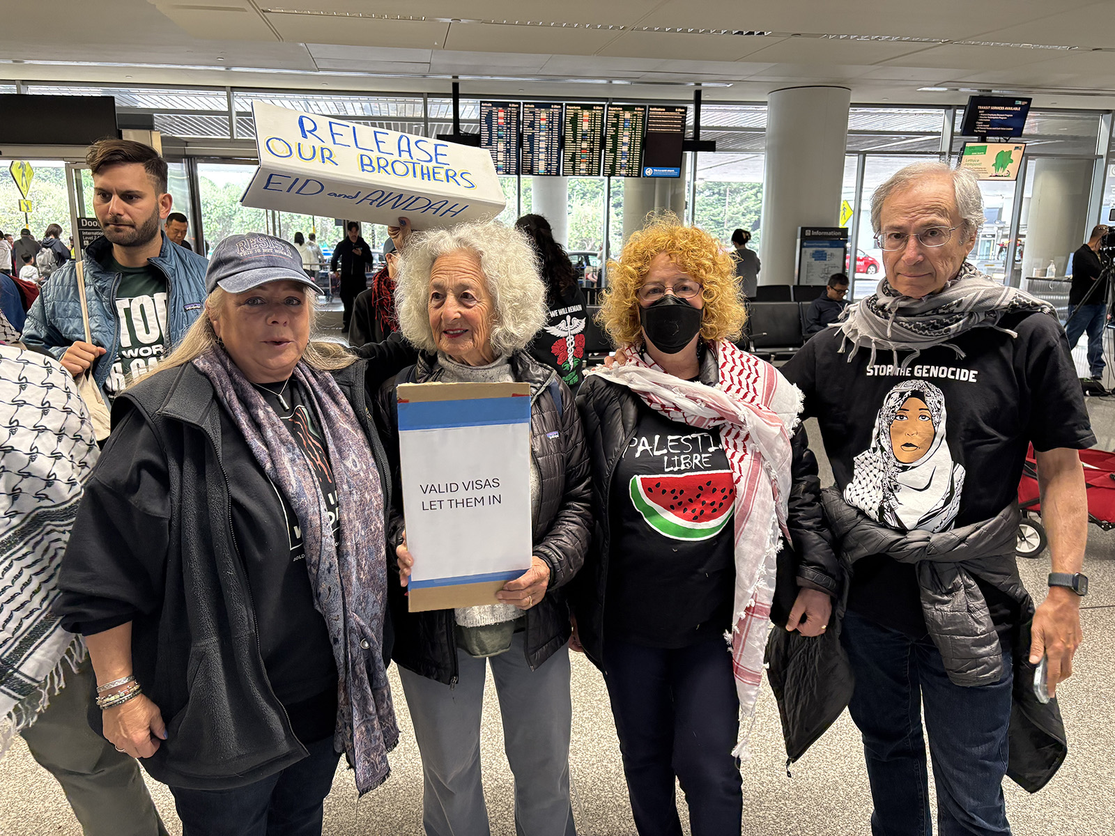 webRNS Palestinians Denied1 Palestinians invited to speak at a Bay Area synagogue were sent home at airport