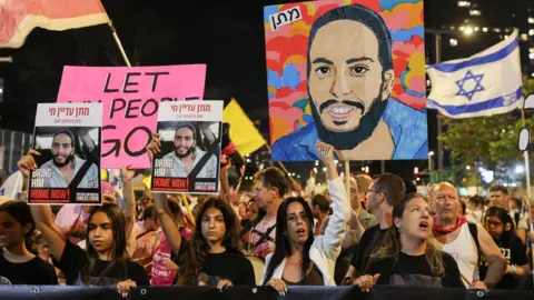 Israel to send team to Gaza talks despite Hamas demands, PM says Reuters Israeli hostages' families and their supporters take part in a rally to demand a deal securing their release from captivity in Gaza, in Tel Aviv, Israel (5 July 2025)