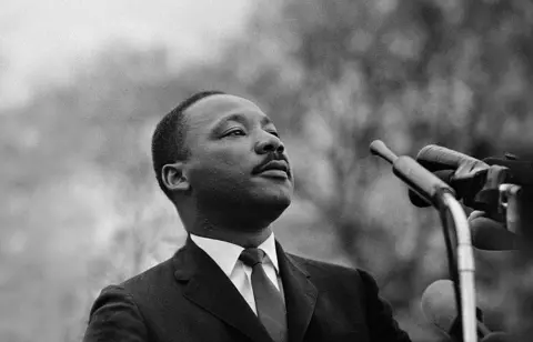 Trump administration releases files on slain civil rights leader Getty Images Martin Luther King Jr photographed speaking before a massive crowd in Alabama