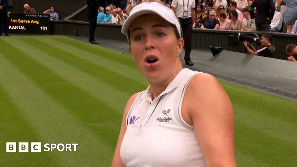 71b311c0 5a80 11f0 960d e9f1088a89fe Wimbledon 2025: Play stopped in Sonay Kartal's match against Anastasia Pavlyuchenkova after electronic line calling fails