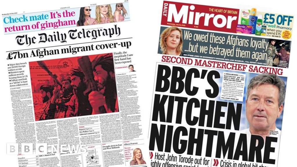 77b07b90 61cd 11f0 a40e a1af2950b220 The Papers: '£7bn Afghan migrant cover-up' and 'Kitchen nightmare'