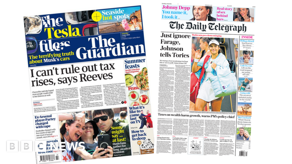 78a44430 5937 11f0 b5c5 012c5796682d 'Reeves fears tax turmoil' and 'Oasis back together'