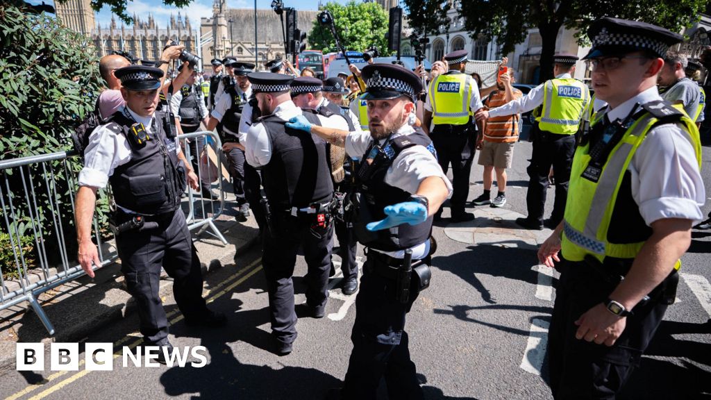 7e99f2e0 5f31 11f0 a45e e59a8129f3be More than 70 arrests at Palestine Action ban protests