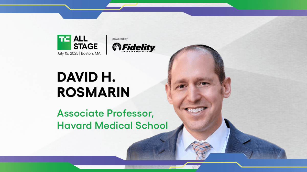 David H Rosmarin SpeakerArticleImageHeader TCAllStage Learn a founder-focused approach to anxiety at TC All Stage