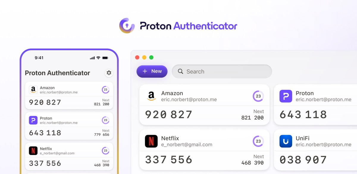PR Authenticator04 Proton releases a new app for two-factor authentication