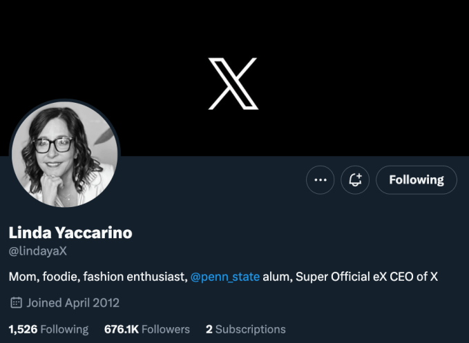 They took away Linda Yaccarino's blue check! Screenshot 2025 07 10 at 12.27.47PM They took away Linda Yaccarino's blue check!