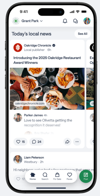 Screenshot 2025 07 14 at 12.54.43PM Nextdoor redesigns app with AI recommendations, local news, and real-time emergency alerts