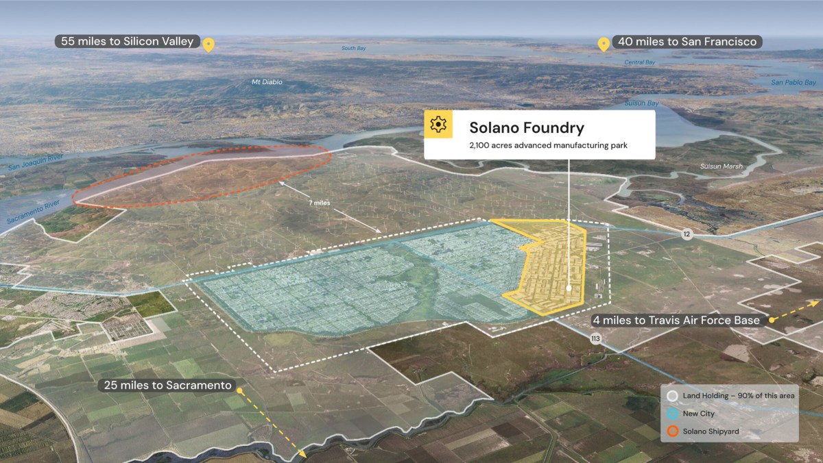 Solano Foundry 'Utopian' city California Forever announces huge tech manufacturing park 