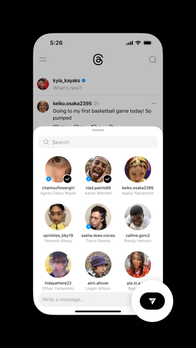 Threads gets its own DMs as app distances itself from Instagram Threads DMs Share Sheet Threads gets its own DMs as app distances itself from Instagram