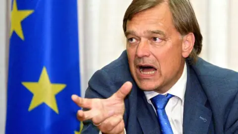 How are trade deals actually negotiated? Getty Images Veteran EU trade negotiator Karl Falkenberg pictured talking in 2004