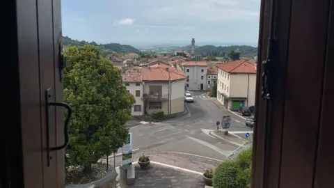'The village will die' - Italy looks for answers to decline in number of babies BBC View of Fregona from mayor's office
