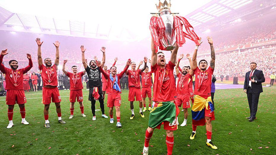 Diogo Jota death: Liverpool striker's best moments in pictures Diogo Jota of Liverpool celebrates with the Premier League trophy as Liverpool are crowned champions for the 2024-25 season