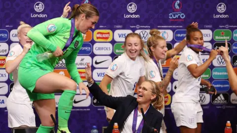 Euro 2025 final - England v Spain: What makes Lionesses manager Sarina Wiegman so successful? Getty Images Sarina Wiegman and Mary Earps