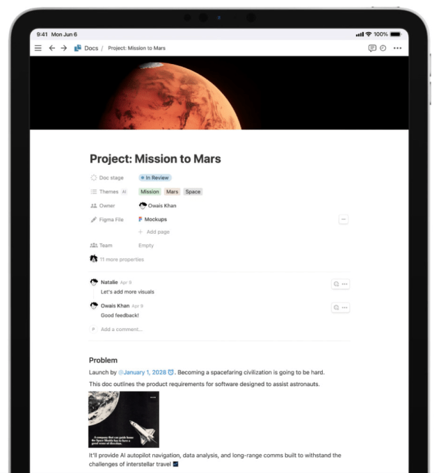 Best iPad apps to boost productivity and make your life easier notion Best iPad apps to boost productivity and make your life easier