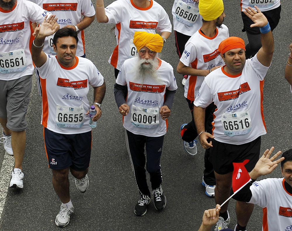 webRNS Fauja Singh1 042219 Fauja Singh, world's oldest marathon runner, showed us how to persevere with joy