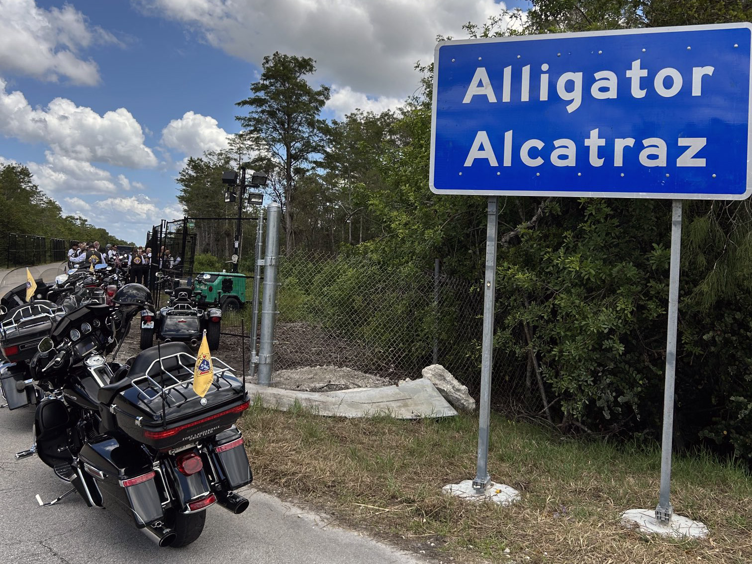 webRNS Knights Bikes1 Catholic archbishop of Miami leads motorcycle rosary session at 'Alligator Alcatraz'