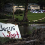Trump surveys damage in Texas as search efforts continue for 160 missing