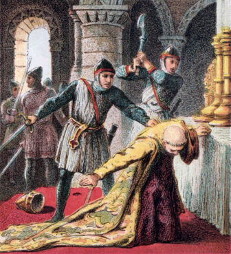 webRNS Thomas Becket Murder1 Catholic Mass in Anglicanism's home cathedral taps UK's vogue for pre-Reformation piety