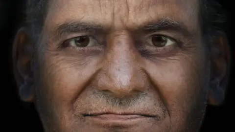 Indian-UK researchers recreate faces from 2,500-year-old skulls Face Lab/Liverpool John Moores University A digital portrait of one of the skulls excavated from Kondagai, Tamil Nadu, India.