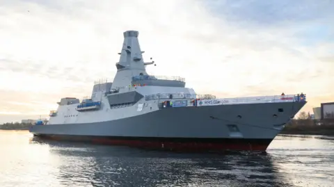 UK secures £10bn deal to supply Norway with warships UK MOD Crown Copyright HMS Glasgow, aType 26 Frigate, makes its way to Scotstoun shipyard after being successfully floated on the Clyde.