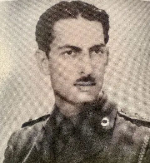 The WW2 veteran who moved Queen Camilla to tears Yavar Abbas/Handout A black and white picture of Yavar as a young man, with a serious expression