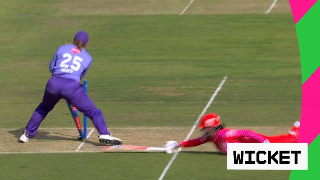 5eef45b0 73a6 11f0 a975 cb151ca452f4 Women's Hundred: Welsh Fire vs Northern Superchargers - Sophia Dunkley run out