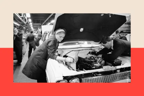 The UK car industry is at a crunch point Daily Herald/Mirrorpix via Getty Images People working on the Vauxhall Victor production line at the Vauxhall motor factory in Luton, Bedfordshire in 1968