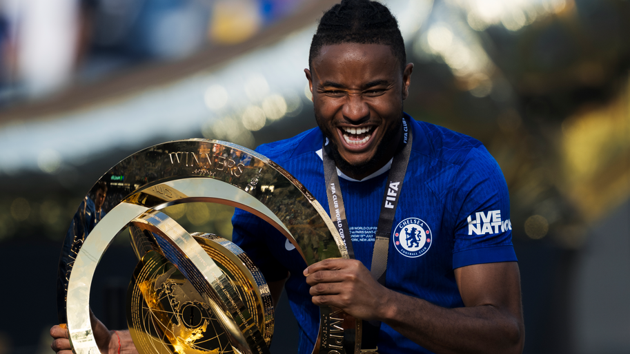 'Limbo XI' - which 'unwanted' players need to move? Chelsea's Christopher Nkunku poses with the Fifa Club World Cup trophy after his side's win over Paris St-Germain in the final