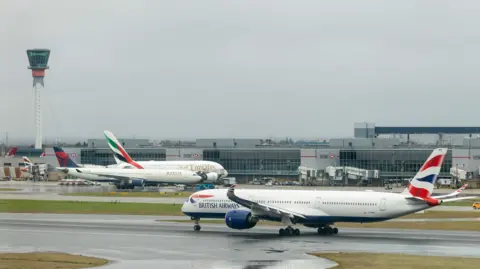 Heathrow Airport's expansion plans to cost £49bn, plans reveal Getty Images Two British Airways and one Emirates planes on Heathrow Airport runway.