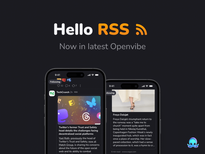 8 openvibe rss hello dark Openvibe combines news and social media in one app
