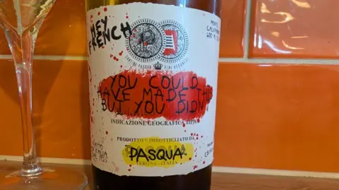 Climate change pushing winemakers to blend different years A close-up of a bottle of Pasqua Hey French non-vintage Italian wine