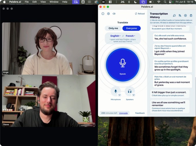 AI translation tech Palabra gets backing from Reddit co-founder's venture firm App demoscreen 3 AI translation tech Palabra gets backing from Reddit co-founder's venture firm